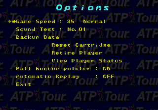 ATP Tour screenshot 5 for Sega Mega Drive